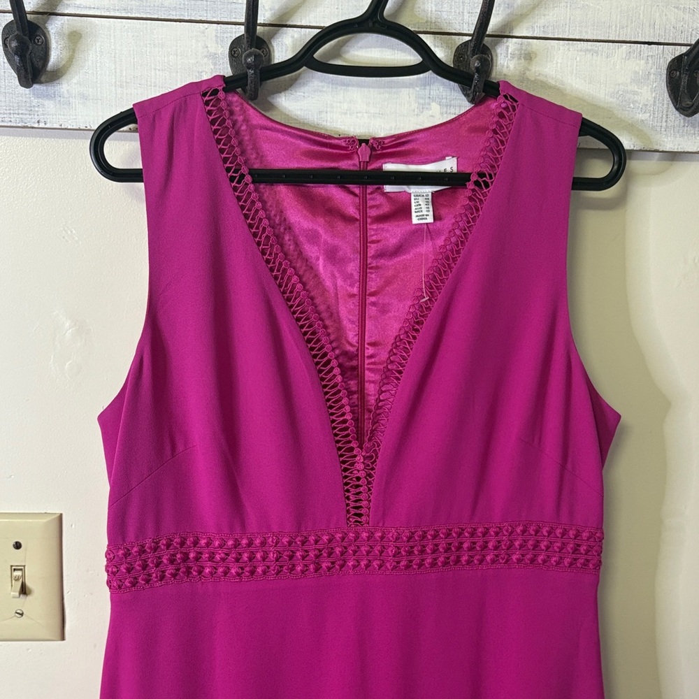 Badgley Mischka Magenta Maxi Dress